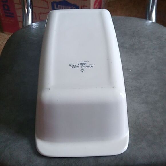 CorningWare White Baking Dish Corn Flower Blue Floral Design - Picture 5 of 6